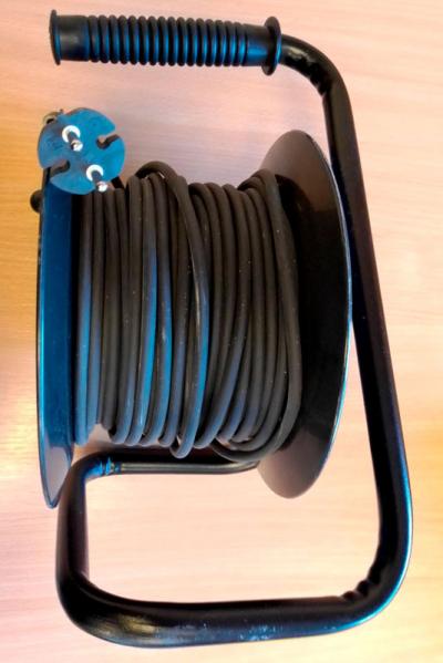Електрична силова переноска на котушці 25м (кабель КГ 2*2.5) МЕГАТЕК
