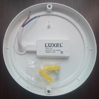 светодиодный светильник Люксел BSR-12C 6000K вид с монтажной стороны
