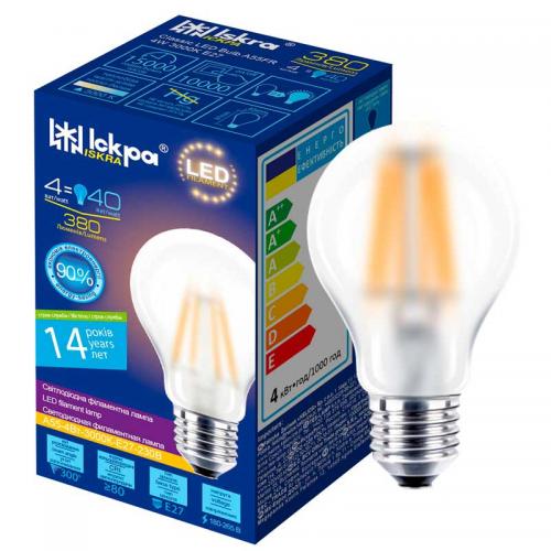 Лампа led filament A55 FR 4W E27 Iskra