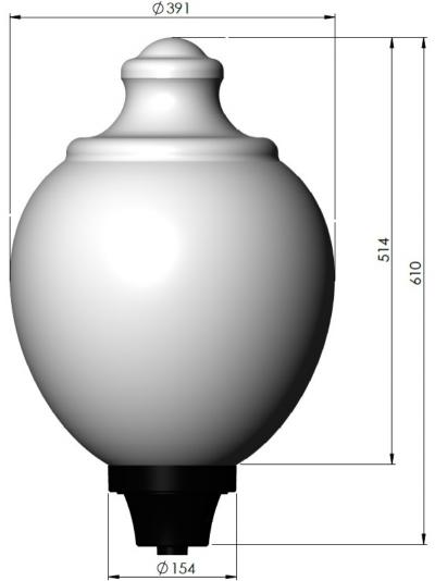 Світильник Опал НТУ 150-1-71 У1 (Лотос)