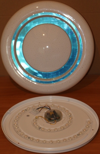 фото світлодіодного стельового світильника Люксел CLAR-48 в розібраному стані