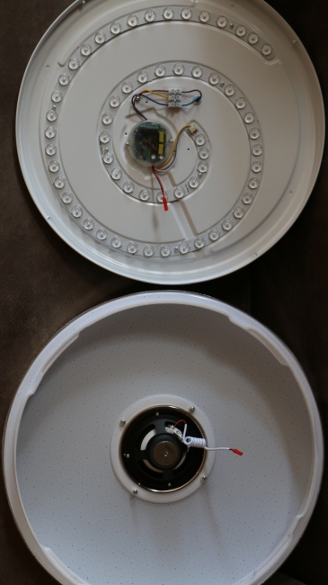 фото светодиодного потолочного светильника Люксел CLPR-72 в разобранном состоянии