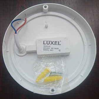 світлодіодний світильник Люксел BSRS-8C вид з монтажної сторони